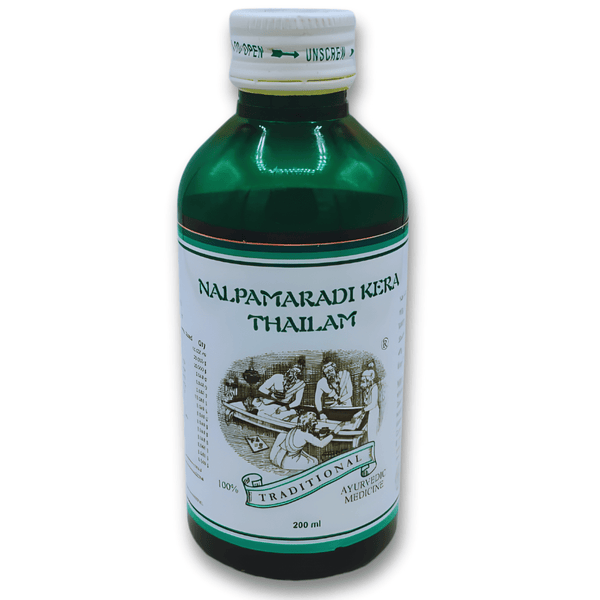 Ayurvedic Oil for Skin Brightening & Pigmentation – Reduces Acne, Dark Spots, Blemishes & Treats Skin Diseases - Nalpamaradi Kera Thailam - Kairali Ayurvedic Products Private Limited
