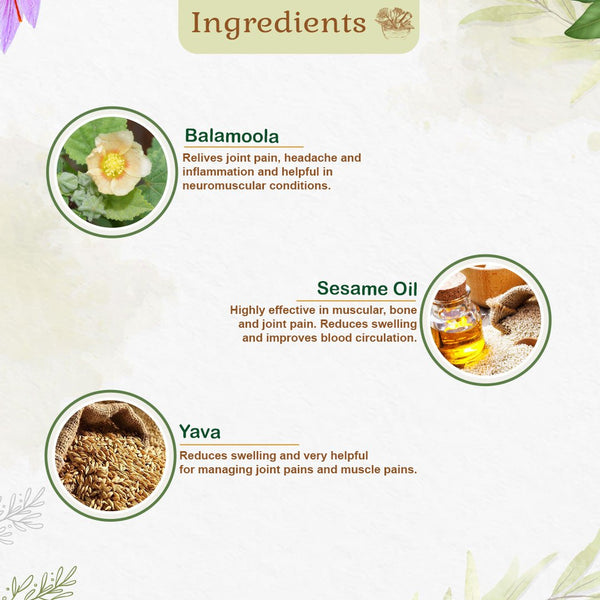 Ayurvedic Therapeutic Oil for Joint Pain, Swelling, Rheumatism & Nervous Disorders - Kairali Ayurvedic Products Private Limited