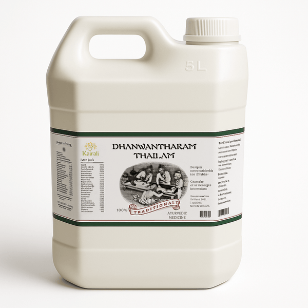 Ayurvedic Therapeutic Oil for Joint Pain, Swelling, Rheumatism & Nervous Disorders - Dhanwantharam Thailam - Kairali Ayurvedic Products Private Limited