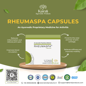 Effective Ayurvedic Medicine for Arthritis - Relieves Joint Pain, Stiffness & Inflammation Naturally - Rheumaspa Capsules - Kairali Ayurvedic Products Private Limited