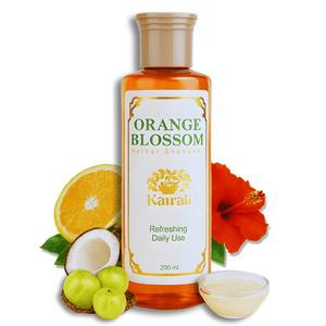 Refreshing Daily Use Herbal Shampoo - Gently Cleanses & Nourishes for Soft, Shiny, & Frizz - Free Hair - Orange Blossom Shampoo - Kairali Ayurvedic Products Private Limited