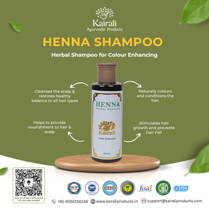 Revive Natural Shine with Henna Herbal Shampoo for Color Enhancement and Hair Growth - Kairali Ayurvedic Products Private Limited