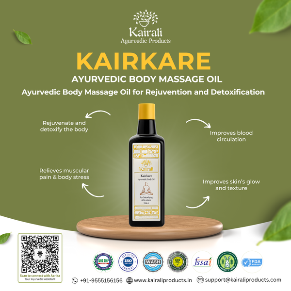 Ayurvedic Herbal Body Massage Oil for Deep Detox Ultimate Relaxation - Kairkare