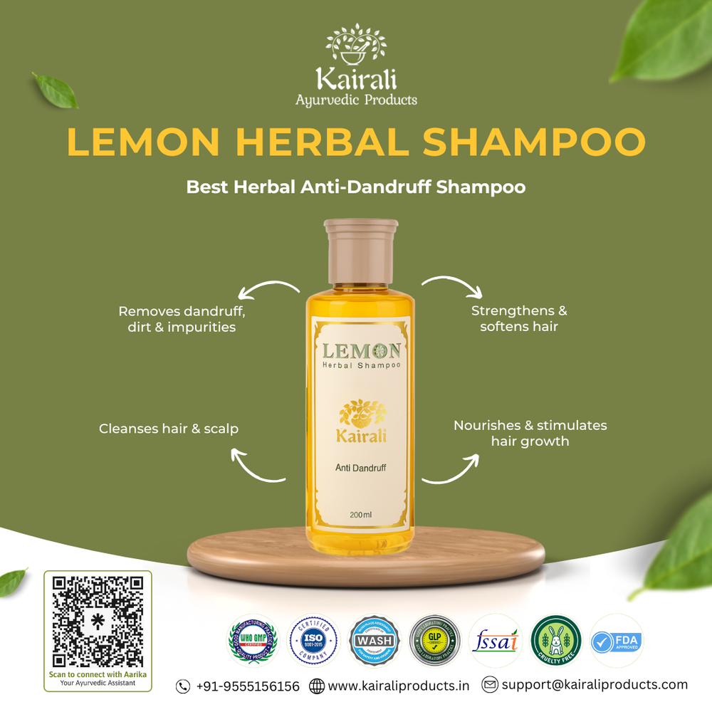 Best Herbal Anti Dandruff Shampoo - Lemon Herbal Shampoo