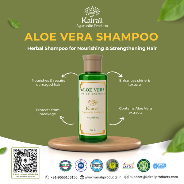 Aloe Vera Shampoo for Damaged Hair - Kairali Herbal Shampoo
