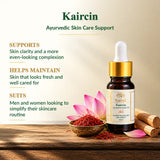 Kairali Ayurvedic skin care kit featuring saffron facial oil and Nalpamaradi Thailam