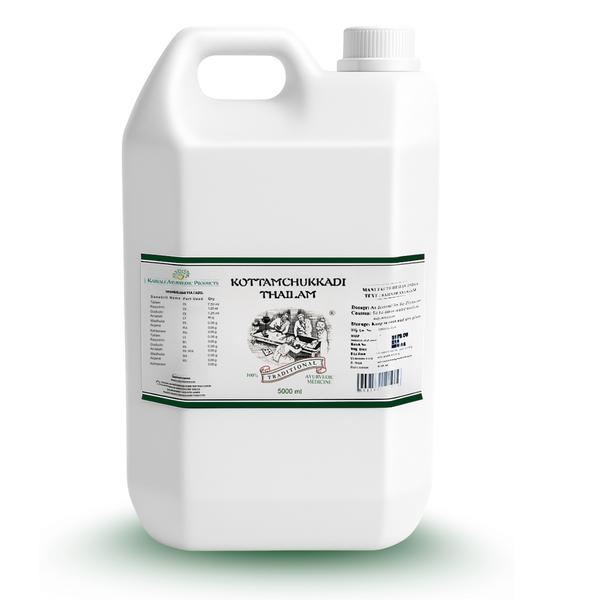 Ayurvedic Oil for Joint Pain, Swelling & Muscular Stiffness – Effective for Arthiritis, Spondylosis & Sciatica - Kottamchukkadi Thailam