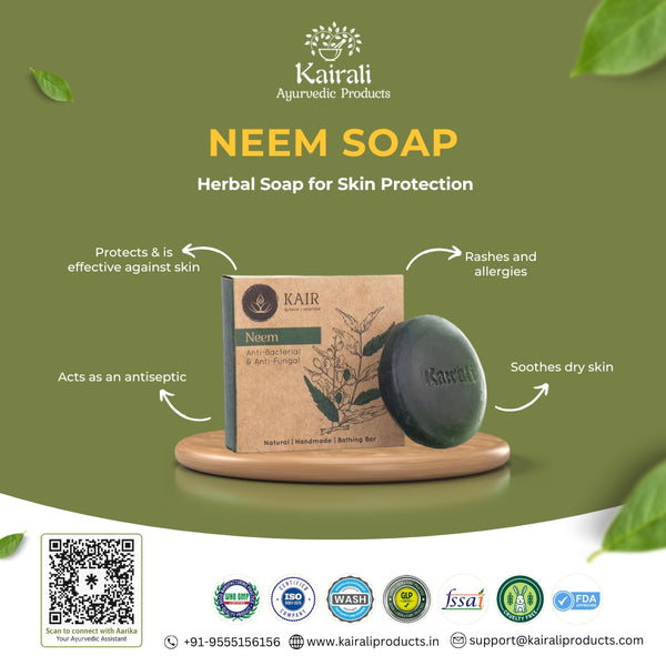 Neem Herbal Soap - Antifungal & Antibacterial Soap for Skin Protection & Skin Problems