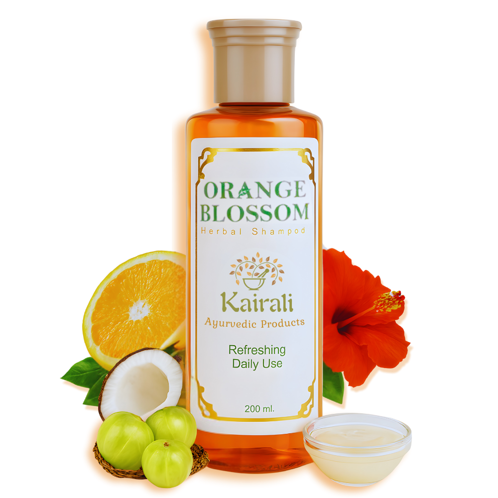 Refreshing Daily Use Herbal Shampoo - Orange Blossom Shampoo - Kairali 