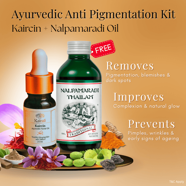 Ayurvedic Anti - Pigmentation Kit designed to brighten skin and support even tone - Kairali Ayurvedic Products Private Limited