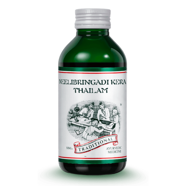 Ayurvedic Hair Oil for Hair Growth, Hair Fall Control, Premature Graying & Damaged Hair Repair - Neelibringadi Kera Thailam - Kairali Ayurvedic Products Private Limited