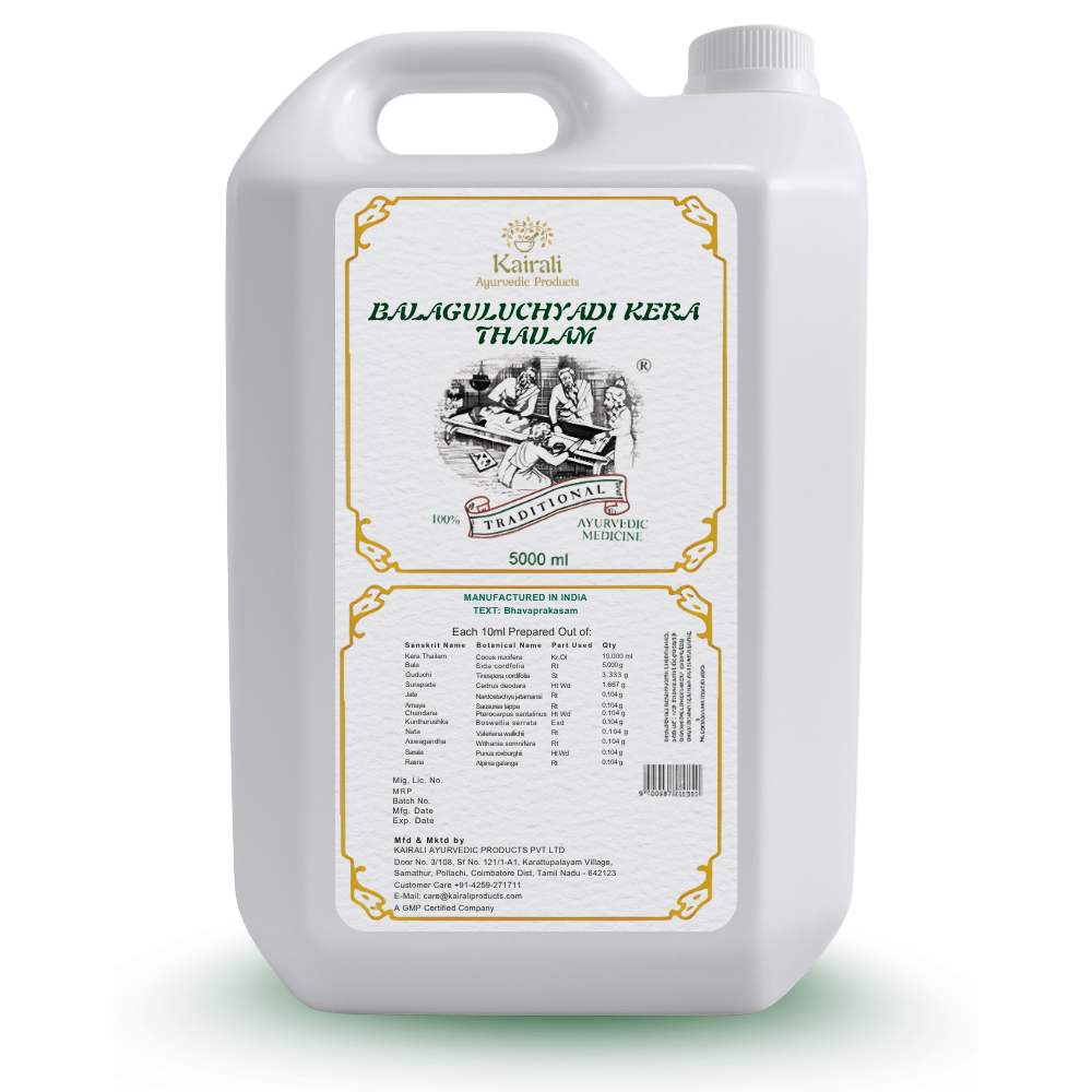 Ayurvedic Medicated Oil for Arthritis, Gout & Osteoarthritis - Balaguluchyadi Kera Thailam - Kairali Ayurvedic Products Private Limited