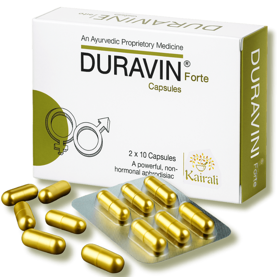 Duravin Forte capsules — carton with capsule strips