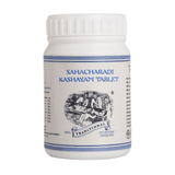 Sahacharadi Kashayam Tablet — white bottle, front view