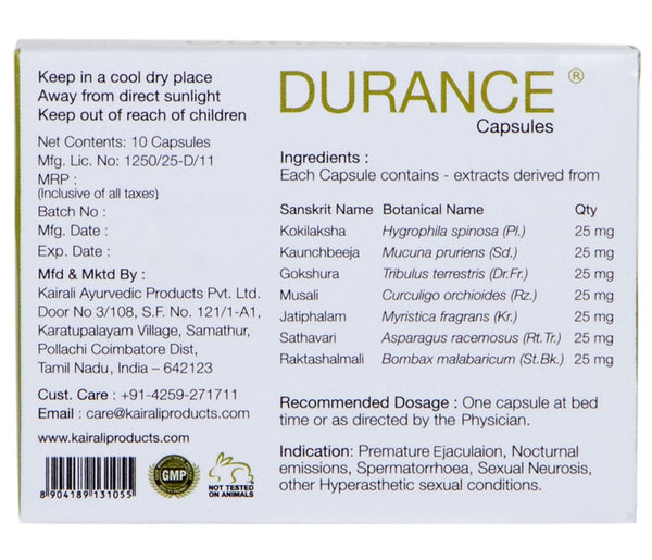Ayurvedic Medicine for Men's Sexual Health & Vitality - Best Solution for ED & Premature Ejaculation - Kairali Ayurvedic Products Private Limited
