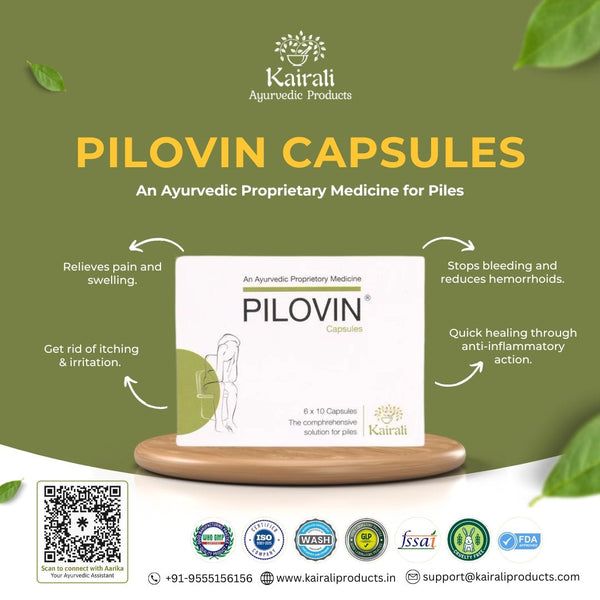Ayurvedic Medicine for Piles, Fissures & Hemorrhoids - Relieves Bleeding & Swelling - Kairali Ayurvedic Products Private Limited