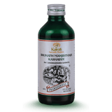 Bruhath Manjishtadi Kashayam — bottle on a green background