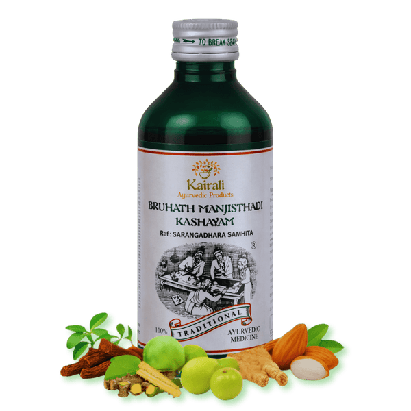 Ayurvedic Medicine for Skin diseases, Rheumatism & Paralysis - Bruhath Manjishtadi Kashayam - Kairali Ayurvedic Products Private Limited