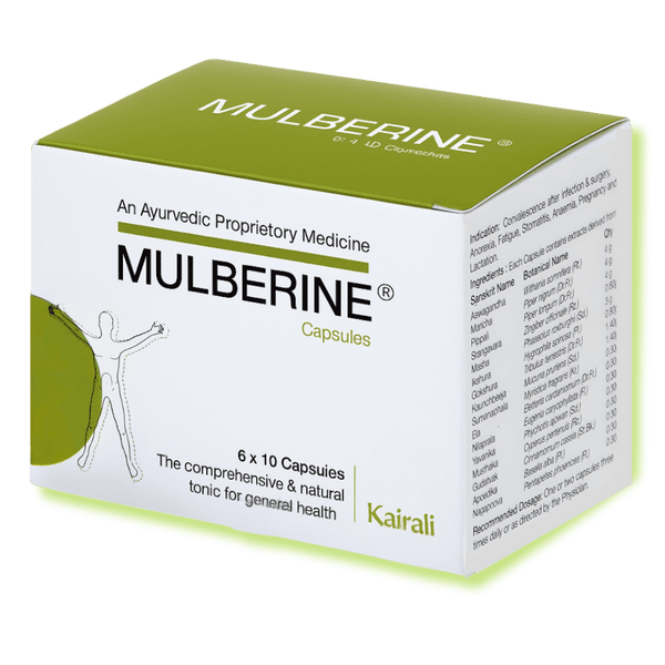 Ayurvedic Multivitamin Health Supplement Capsule - Boosts Immunity & Overall Vitality - Mulberine Capsules - Kairali Ayurvedic Products Private Limited