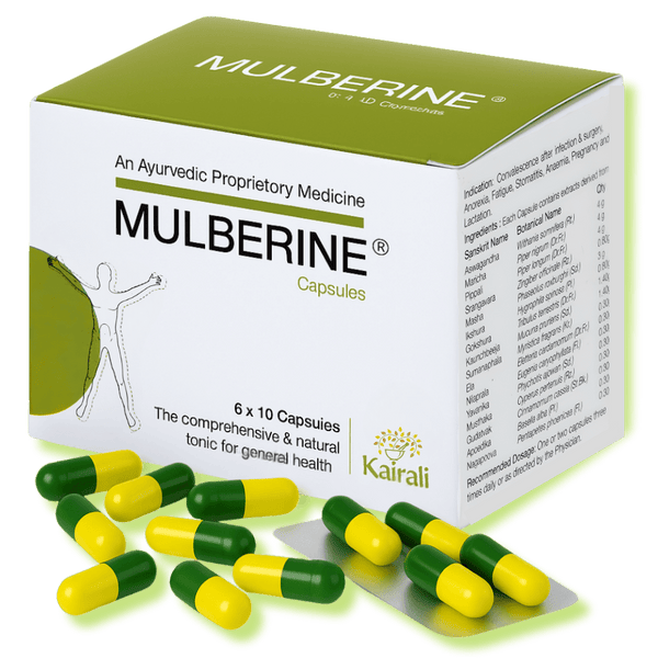 Ayurvedic Multivitamin Health Supplement Capsule - Boosts Immunity & Overall Vitality - Mulberine Capsules - Kairali Ayurvedic Products Private Limited