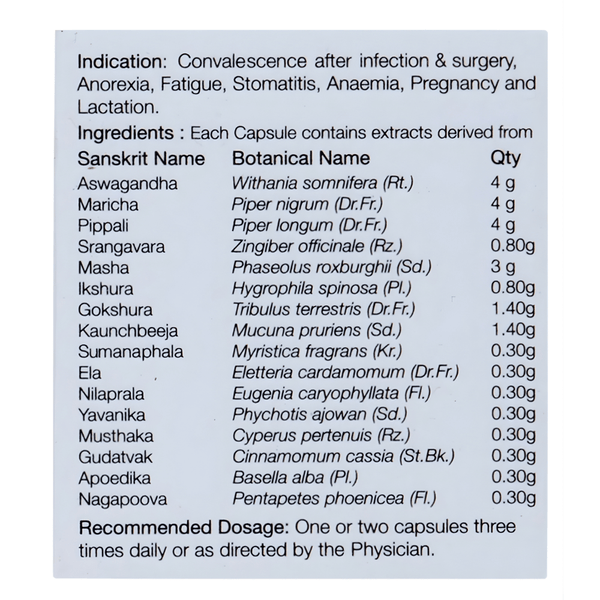 Ayurvedic Multivitamin Health Supplement Capsule - Boosts Immunity & Overall Vitality - Mulberine Capsules - Kairali Ayurvedic Products Private Limited