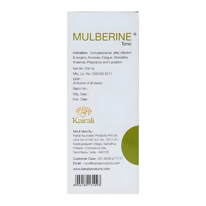 Ayurvedic Multivitamin Syrup - Best Health Tonic for General Weakness, Fatigue, Immunity & Overall Well - Being - Mulberine Tonic - Kairali Ayurvedic Products Private Limited