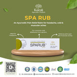 SpaRub balm — product highlights graphic