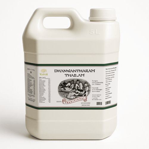 Ayurvedic Therapeutic Oil for Joint Pain, Swelling, Rheumatism & Nervous Disorders - Dhanwantharam Thailam - Kairali Ayurvedic Products Private Limited