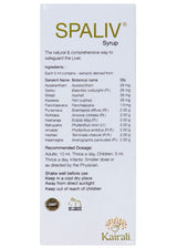 Spaliv syrup — carton back label