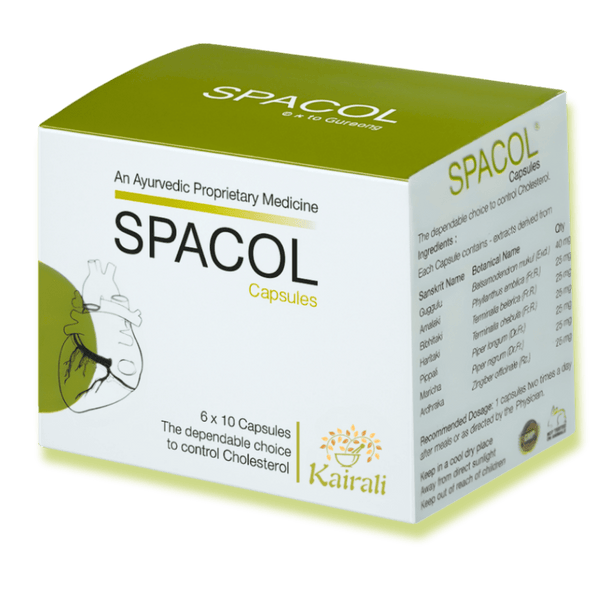 Best Ayurvedic Medicine for High Cholesterol - Natural Solution to Maintain Healthy Cholesterol - Spacol Capsules - Kairali Ayurvedic Products Private Limited
