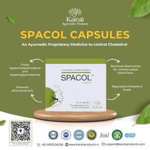 Best Ayurvedic Medicine for High Cholesterol - Natural Solution to Maintain Healthy Cholesterol - Spacol Capsules - Kairali Ayurvedic Products Private Limited