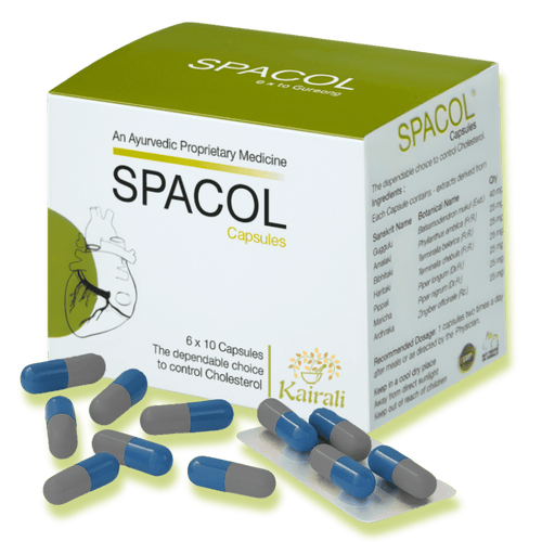 Best Ayurvedic Medicine for High Cholesterol - Natural Solution to Maintain Healthy Cholesterol - Spacol Capsules - Kairali Ayurvedic Products Private Limited