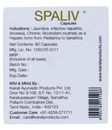Spaliv capsules — back label panel