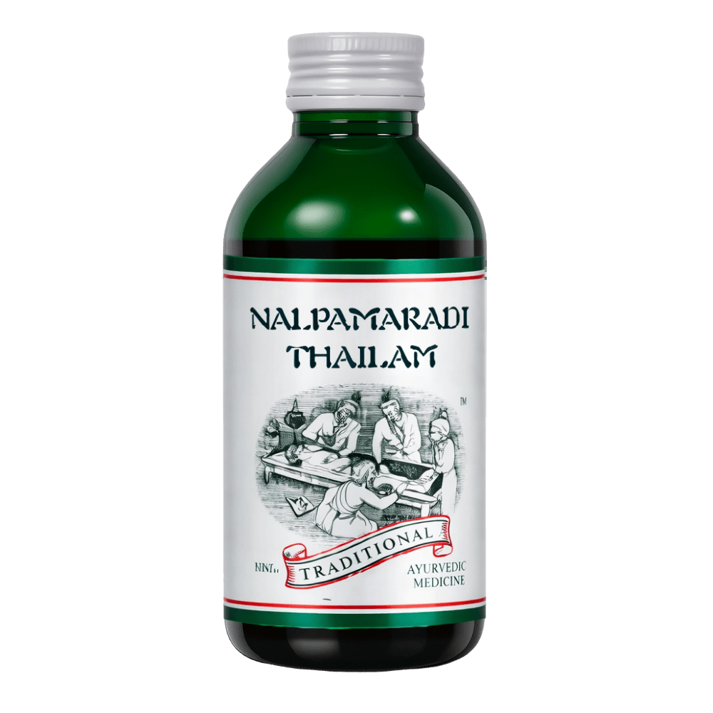 Best Ayurvedic Oil for Skin Brightening & Pigmentation - Reduces Dark Spots, Blemishes & Treats Skin Diseases - Nalpamaradi Thailam - Kairali Ayurvedic Products Private Limited