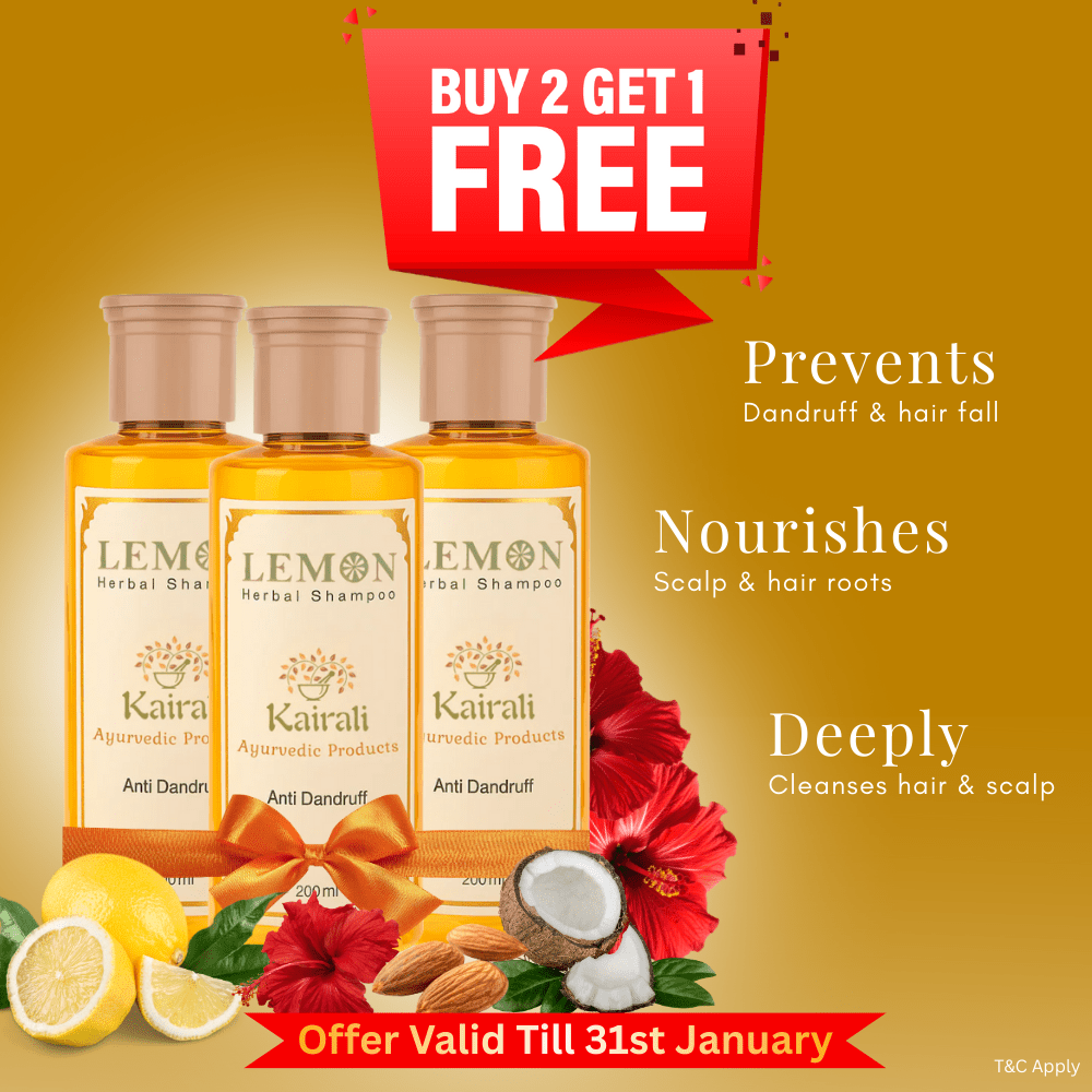 Lemon Herbal Shampoo - Best Herbal Anti Dandruff Shampoo - Kairali