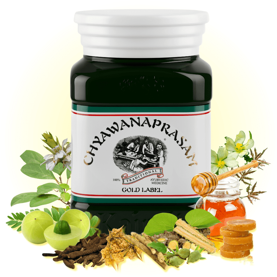 Kairali Chyawanaprasam — jar with herbs and honey