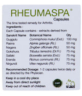 Rheumaspa capsules — ingredient and dosage panel
