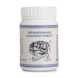 Nishakathakadi Kashayam Tablet — white bottle, front view