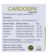 Cardospa capsules — ingredient and dosage panel