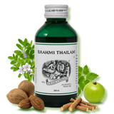 Brahmi Thailam — 200 ml bottle with herbs