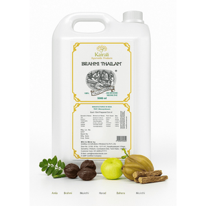 Head Massage Oil for Hair Growth, Hair Fall Control, Headache & Anxiety Relief - Brahmi Thailam - Kairali Ayurvedic Products Private Limited