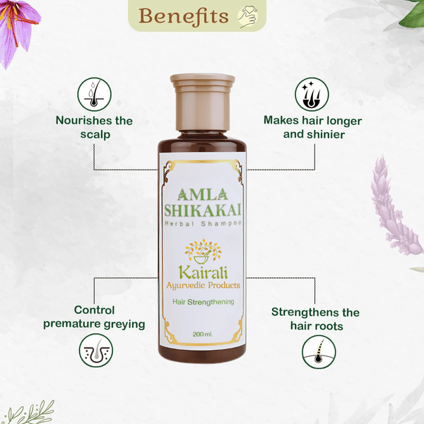 Herbal Hair Strengthening Shampoo - Restore, Nourish & Strengthen Your Hair - Amla Shikakai Shampoo - Kairali Ayurvedic Products Private Limited