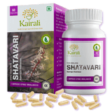 Shatavari capsules — carton, bottle and capsules