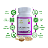 Shatavari capsules — certification badge graphic