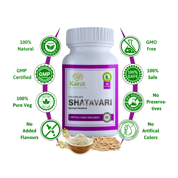 Herbal Health Supplement for Women - Supports Hormonal Balance & Reproductive Health - Shatavari Capsules - Kairali Ayurvedic Products Private Limited