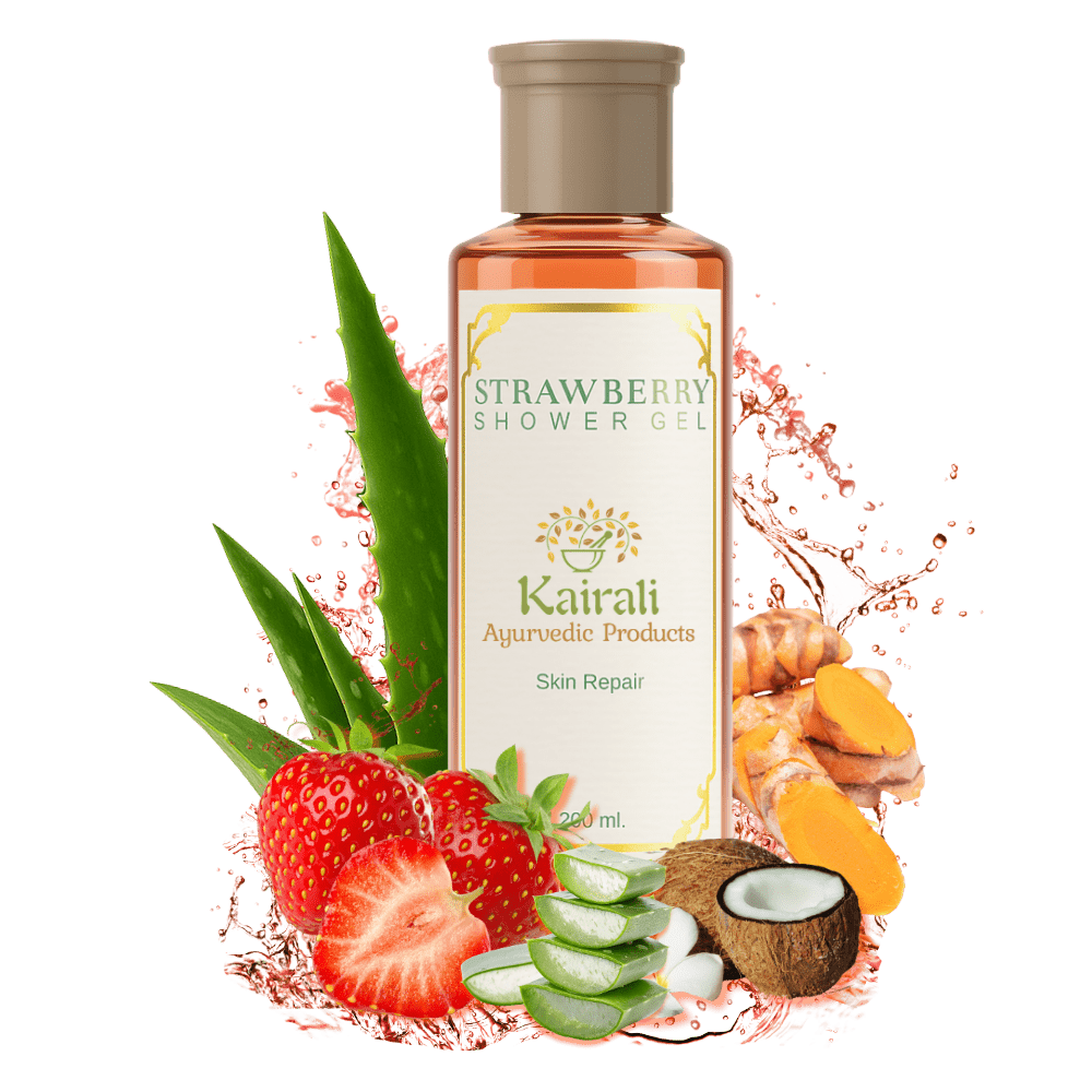 Herbal Shower Gel – Nourishing Herbal Body Wash for Skin Repair & Rejuvenation - Strawberry Shower Gel - Kairali Ayurvedic Products Private Limited