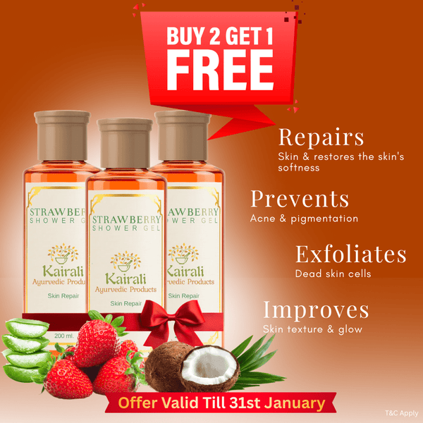 Herbal Shower Gel – Nourishing Herbal Body Wash for Skin Repair & Rejuvenation - Strawberry Shower Gel - Kairali Ayurvedic Products Private Limited