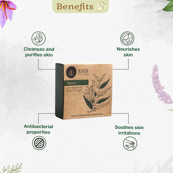 Neem Herbal Soap - Antifungal & Antibacterial Soap for Skin Protection & Skin Problems - Kairali Ayurvedic Products Private Limited