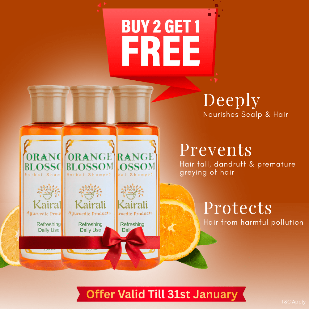 Refreshing Daily Use Herbal Shampoo - Orange Blossom Shampoo - Kairali 