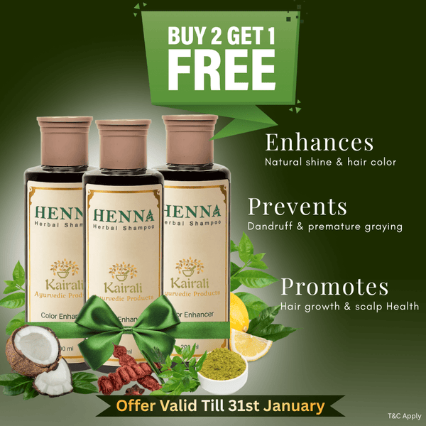 Revive Natural Shine with Henna Herbal Shampoo for Color Enhancement and Hair Growth - Kairali Ayurvedic Products Private Limited